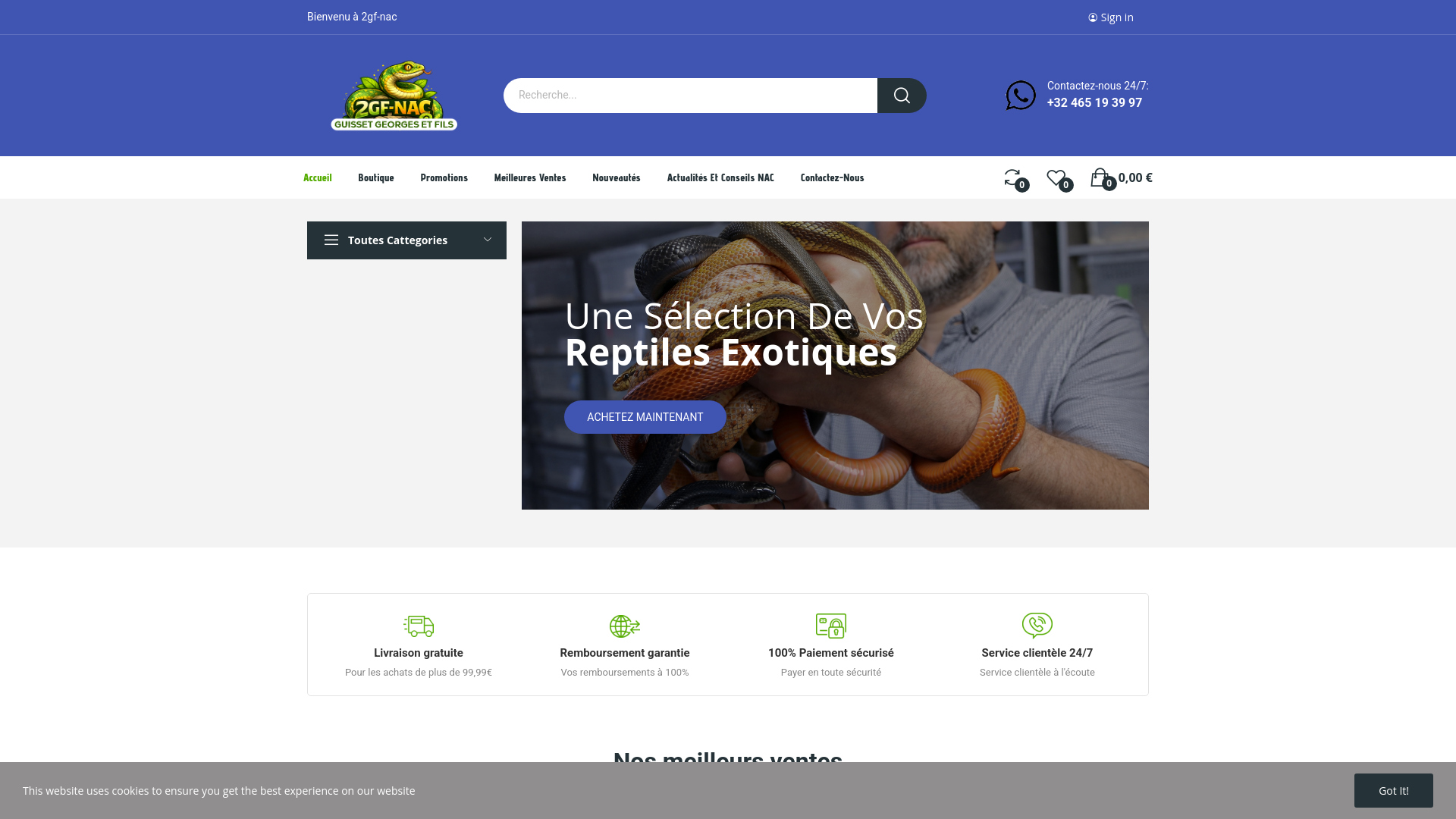 Aperçu de Animaux exotiques CB-CITES | Serpents, geckos, tortues & autres NAC – Livraison Europe