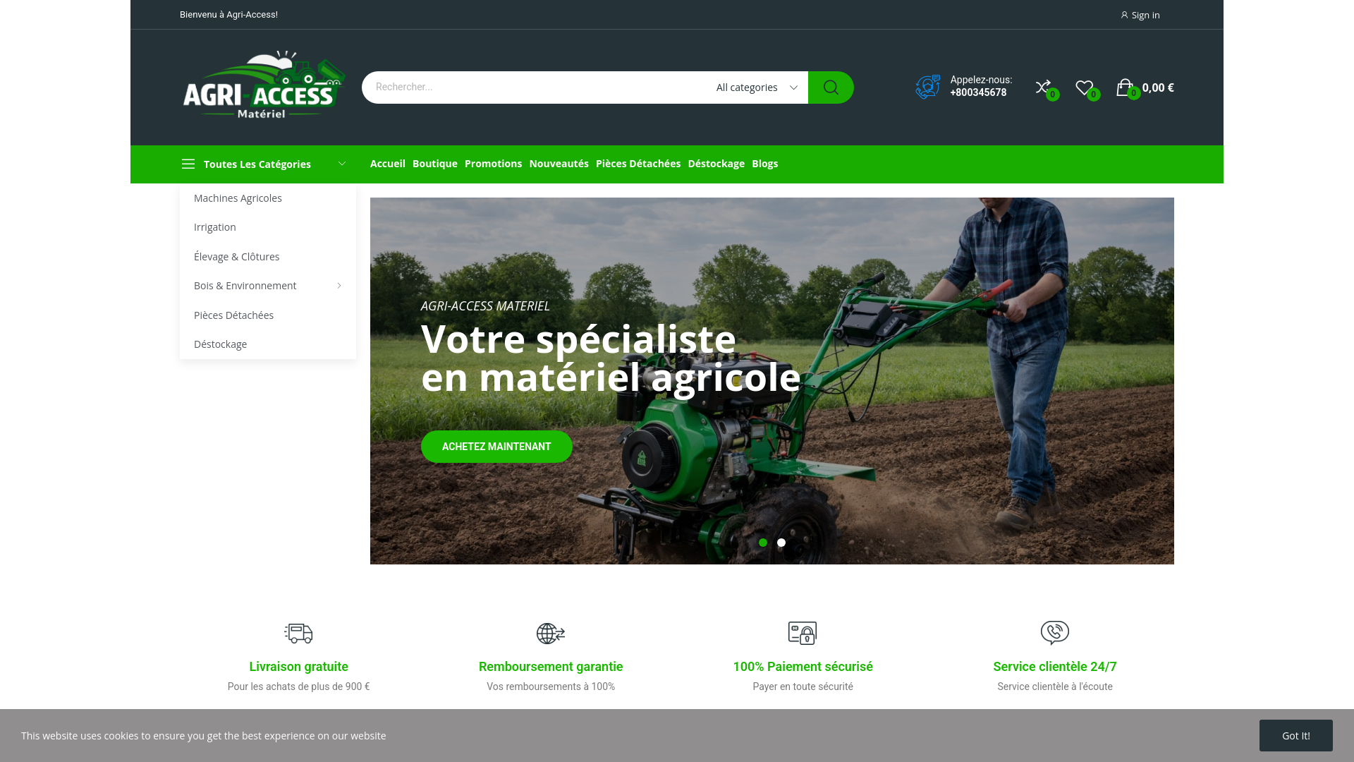 Aperçu de Vente matériel agricole, forestier et espaces verts | France