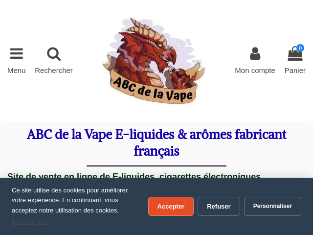 ABC de la Vape E-liquides & ar&ocirc;mes fabricant fran&ccedil;ais