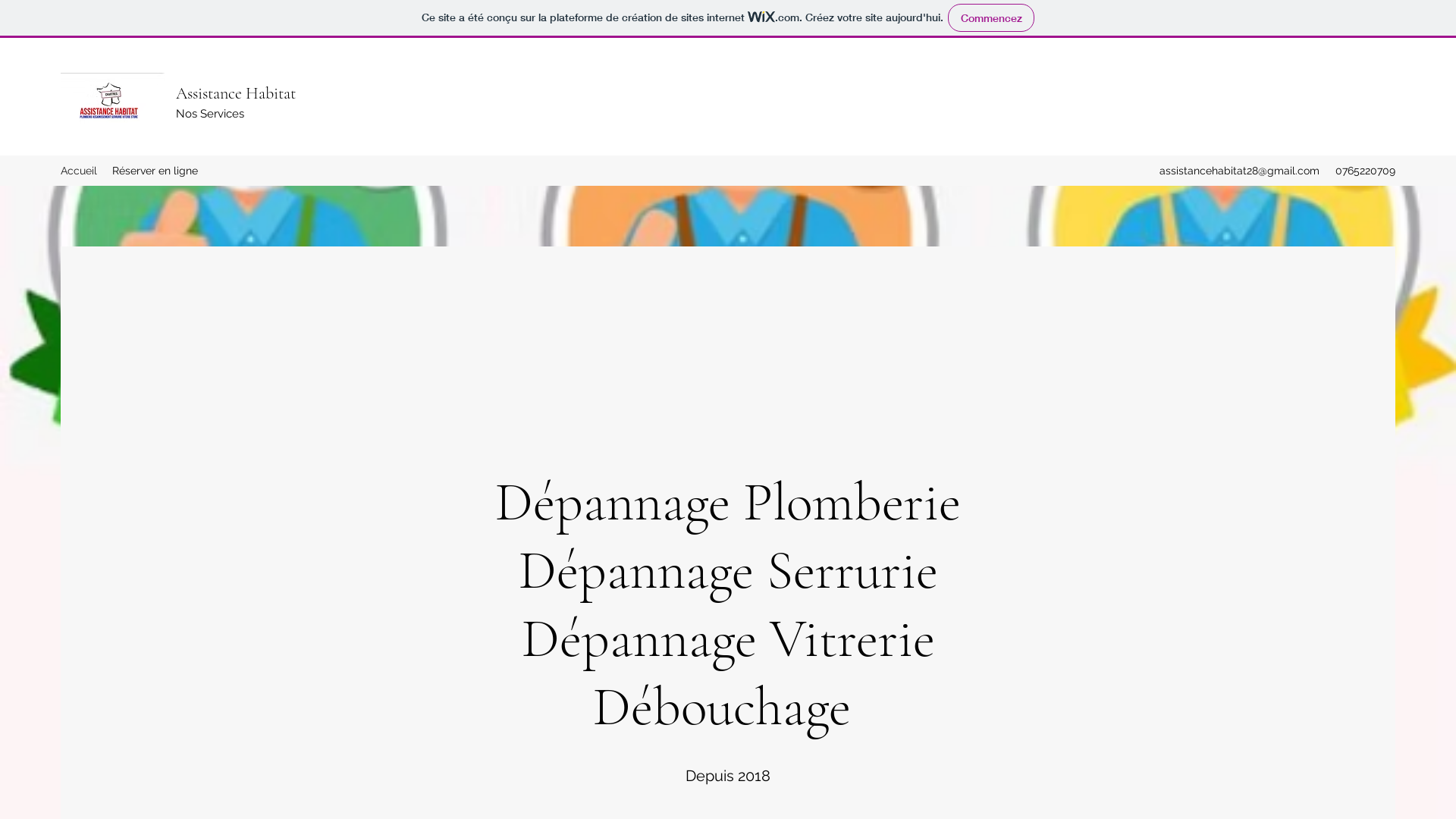 Capture d'écran de Assistance Habitat Dépannage Plomberie - Serrurier - Vitrier - Débouchage 
