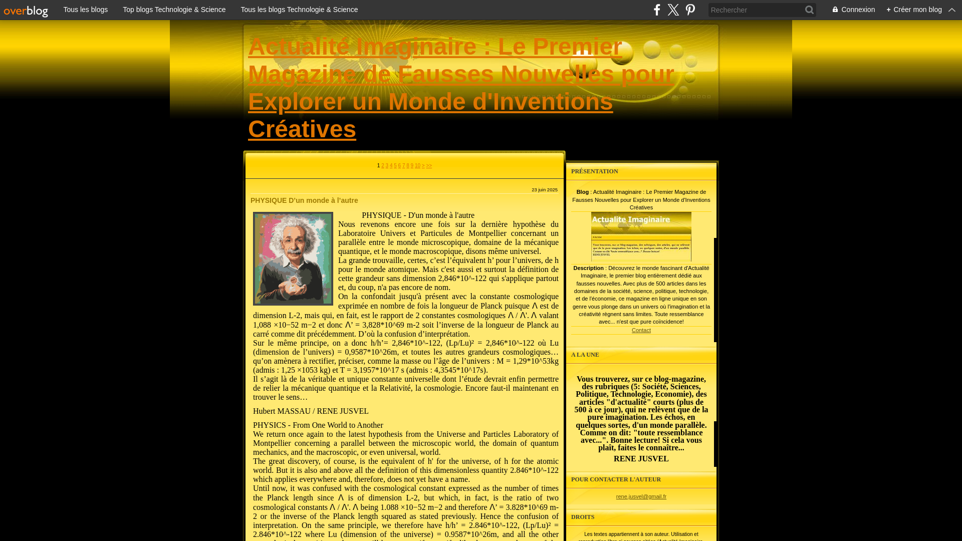 Capture d'écran de Actualité Imaginaire, le Premier Magazine de Fausses Nouvelles pour Explorer un Monde d'Inventions Créatives: les Sciences!