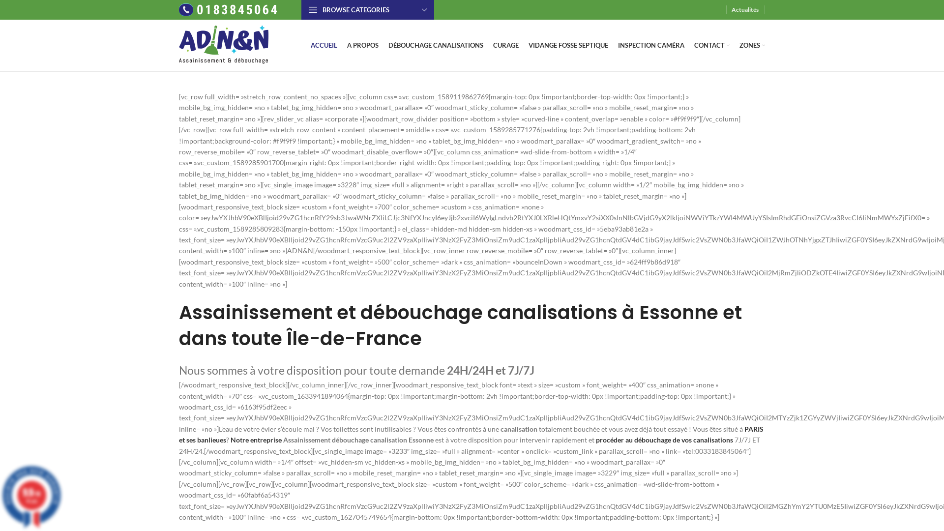 Capture d'écran de Adn - Débouchage Canalisation