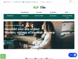 Verkoop van brandhout, pellets, gecomprimeerde houtblokken en kachels