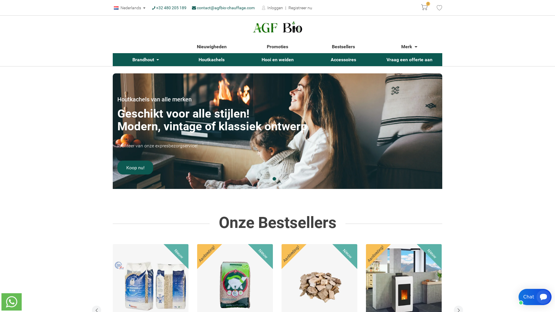 Capture d'écran de Verkoop van brandhout, pellets, gecomprimeerde houtblokken en kachels