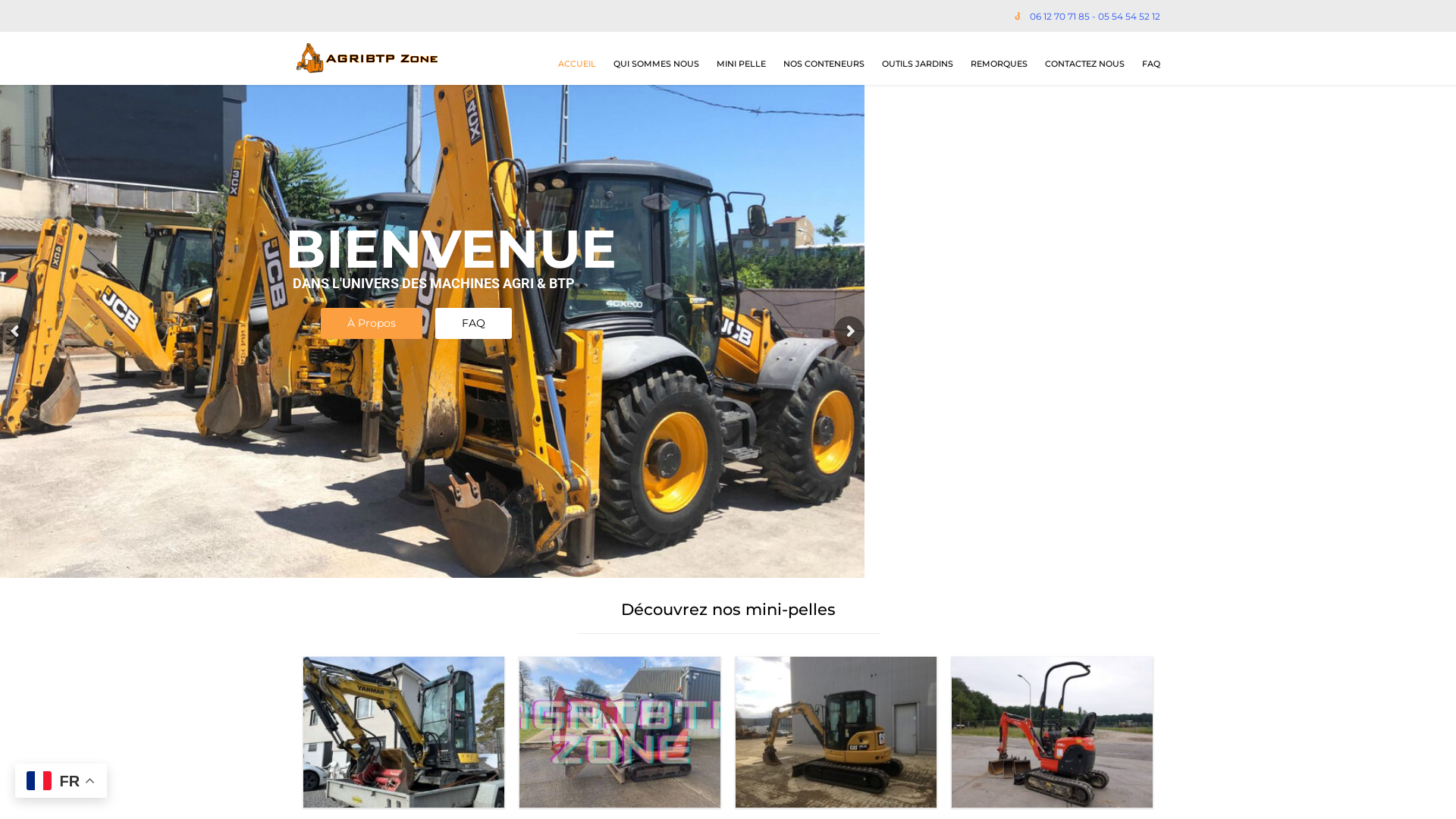 Capture d'écran de Des engins neufs et d'occasion de qualité à prix marchand.