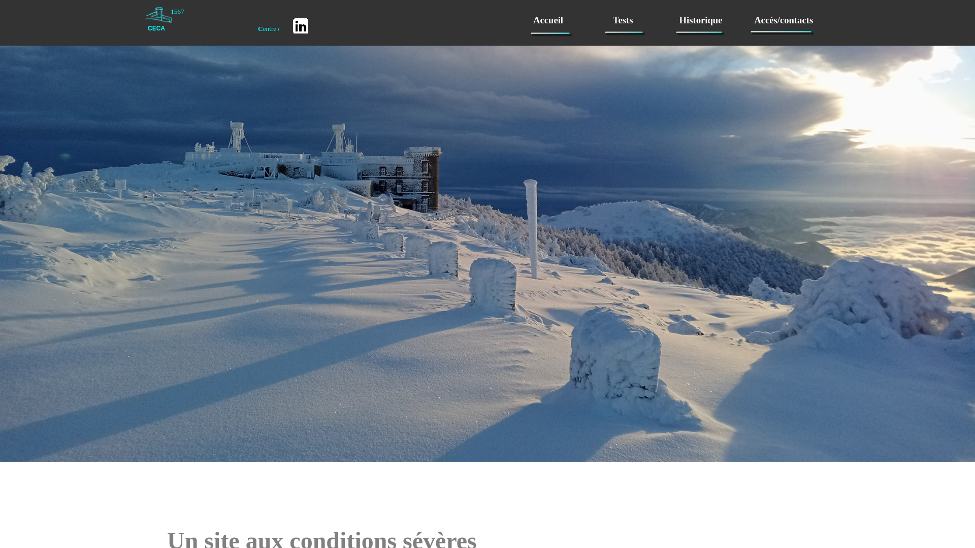 Capture d'écran de Centre d'essais climatiques  du mont Aigoual, conditions sévères naturelles