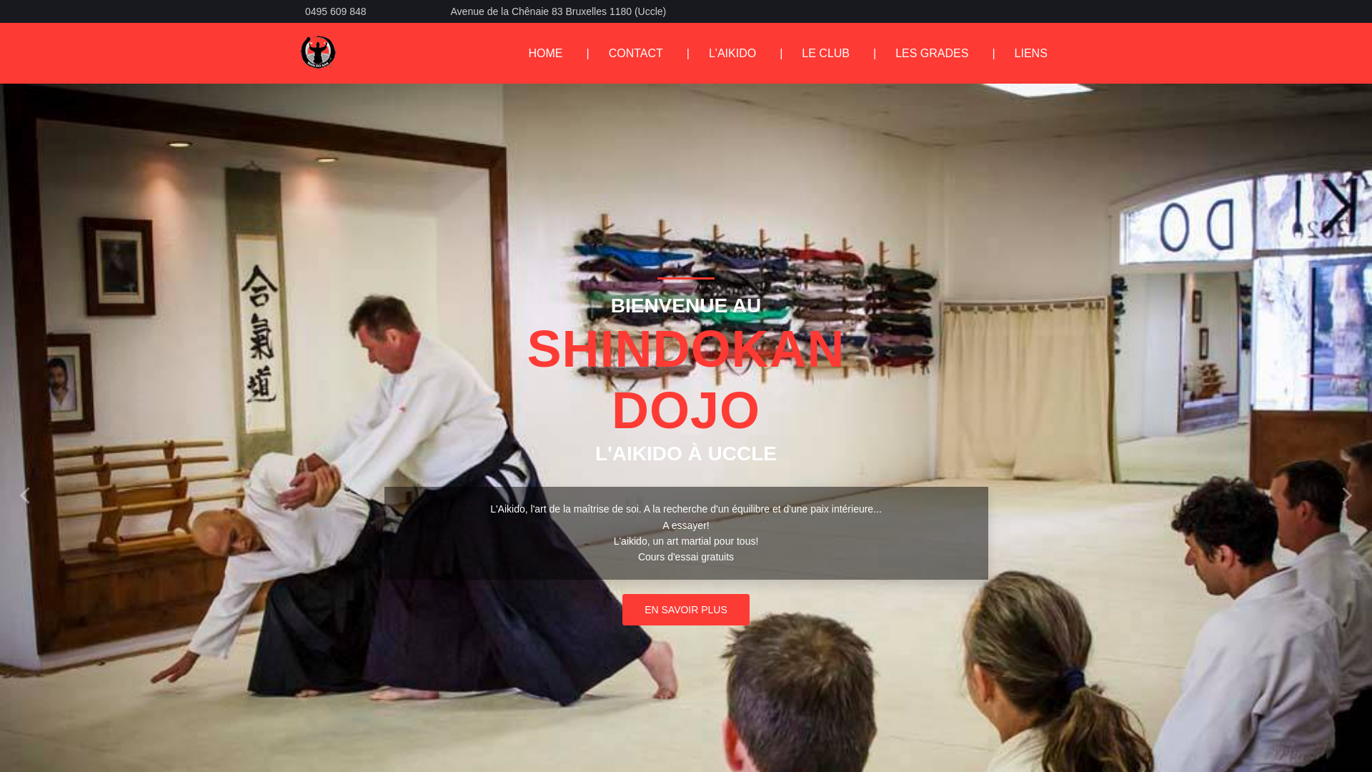Capture d'écran de Le Shindokan aikido bruxelles propose des cours d'aikido à Uccle