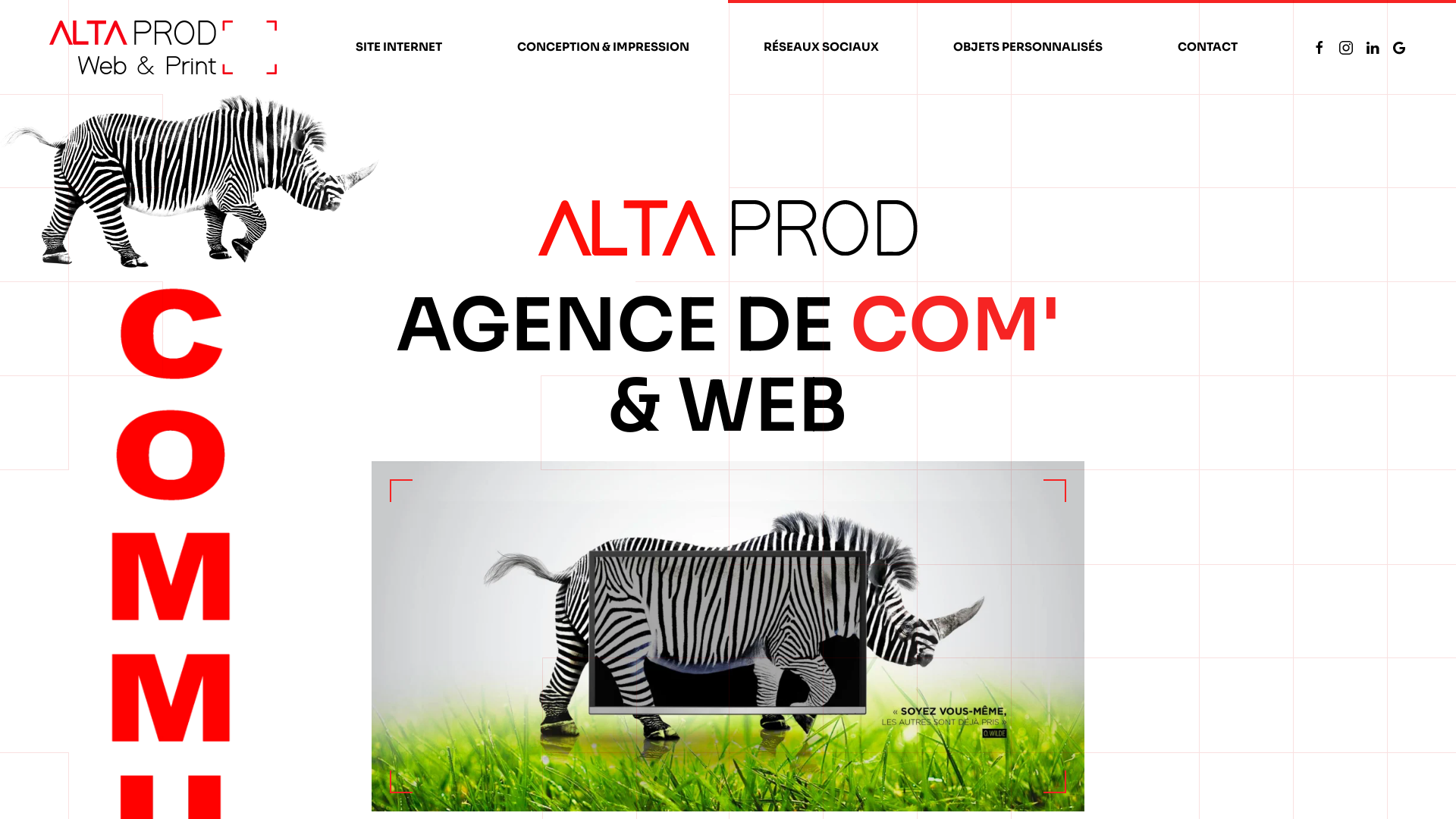 Capture d'écran de Agence de communication web dans le Cantal