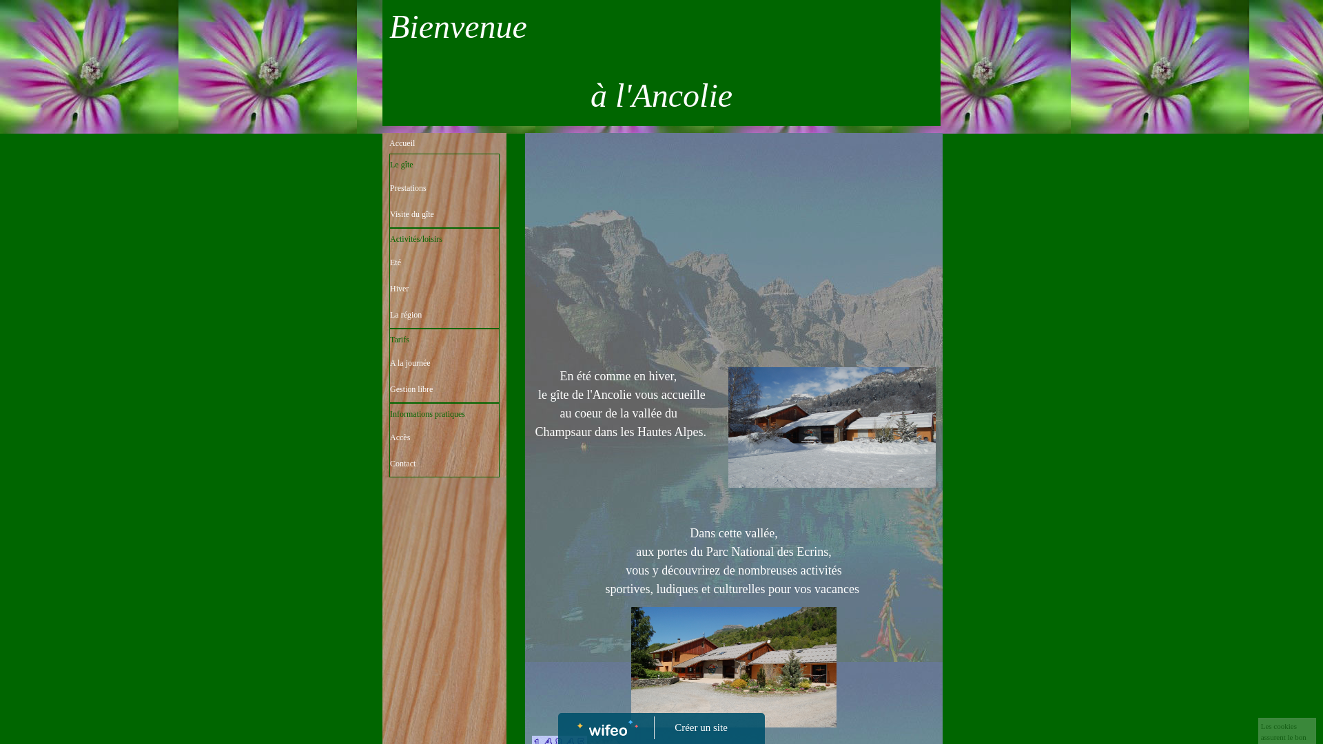 Capture d'écran de Gîte de l'ancolie