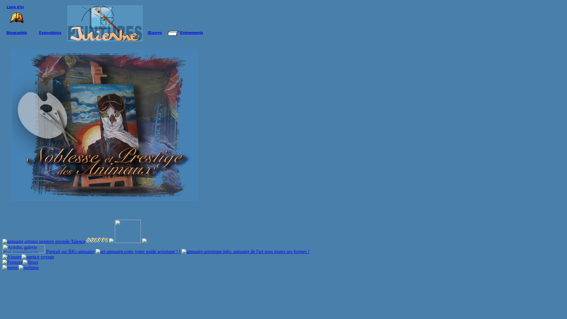 Capture d'écran de Portraits : noblesse et prestige des animaux - Julienne peintures