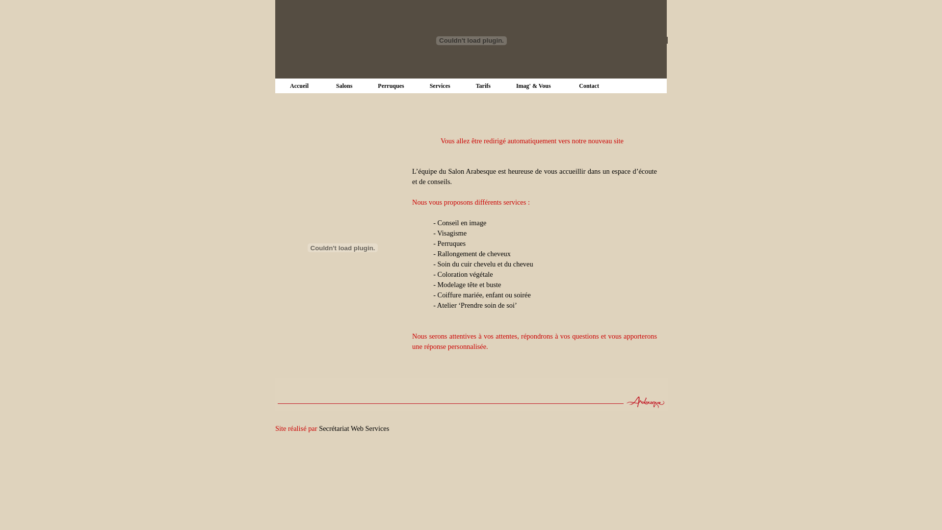 Capture d'écran de Arabesque Coiffure - Salons de Coiffures et Perruques - Nord Vendée