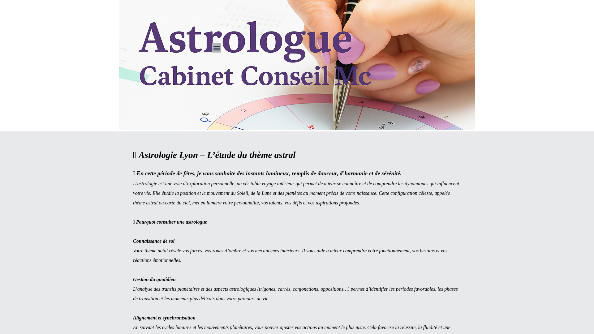 Capture d'écran de Astrologue cabinet conseil Mc