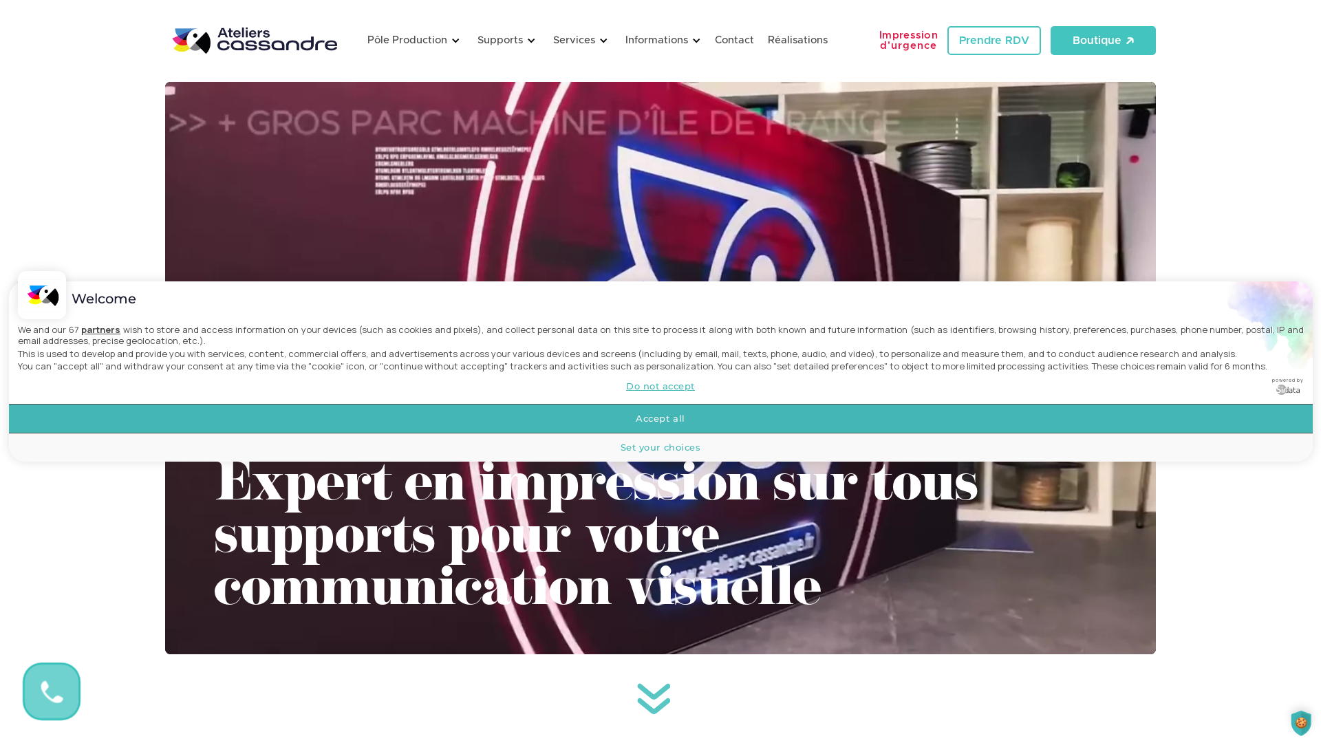 Capture d'écran de ATELIERS-CASSANDRE|IMPRIMERIE WISSOUS ESSONNE 