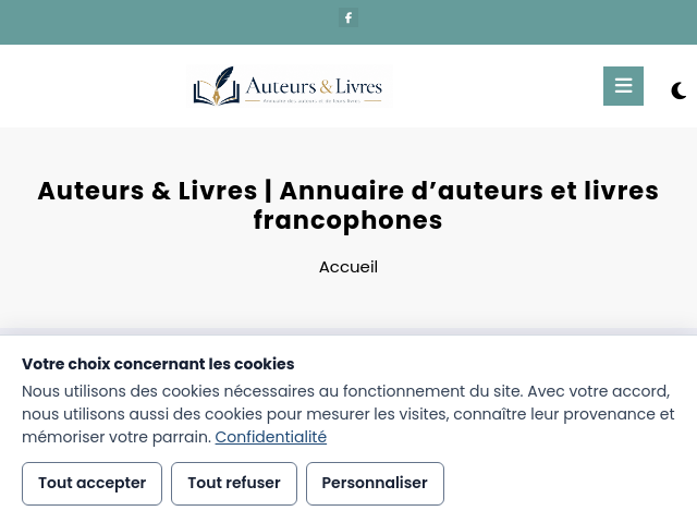 Auteurs & Livres | Annuaire d&rsquo;auteurs et livres francophones