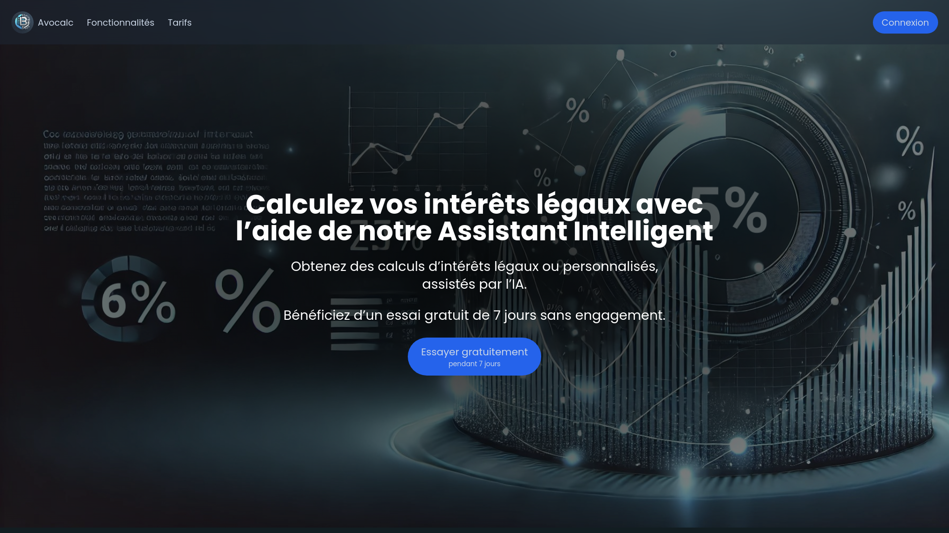 Capture d'écran de Avocalc - Outil de calcul d'intérêts de retard, légaux ou personnalisés simplifié grâce à l'intelligence artificielle