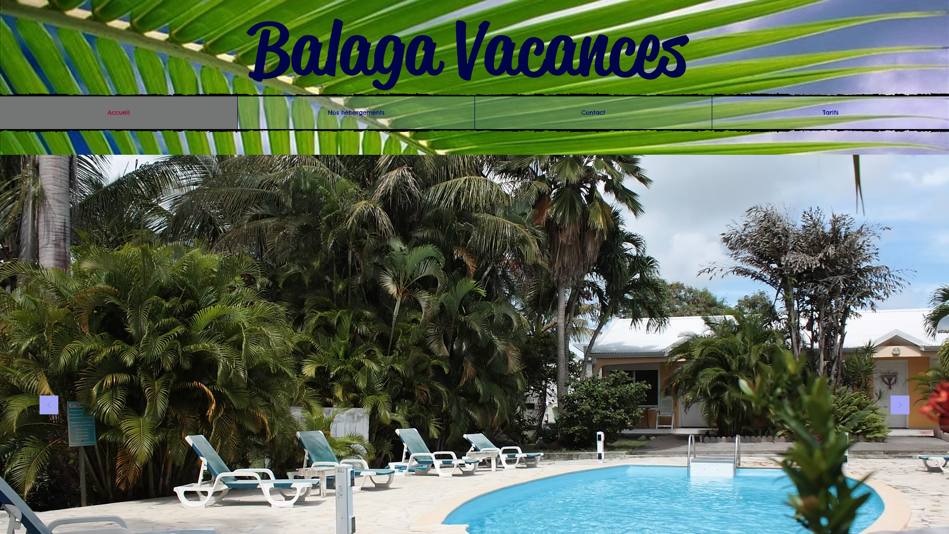 Capture d'écran de Location vacances en Guadeloupe Balaga vacances