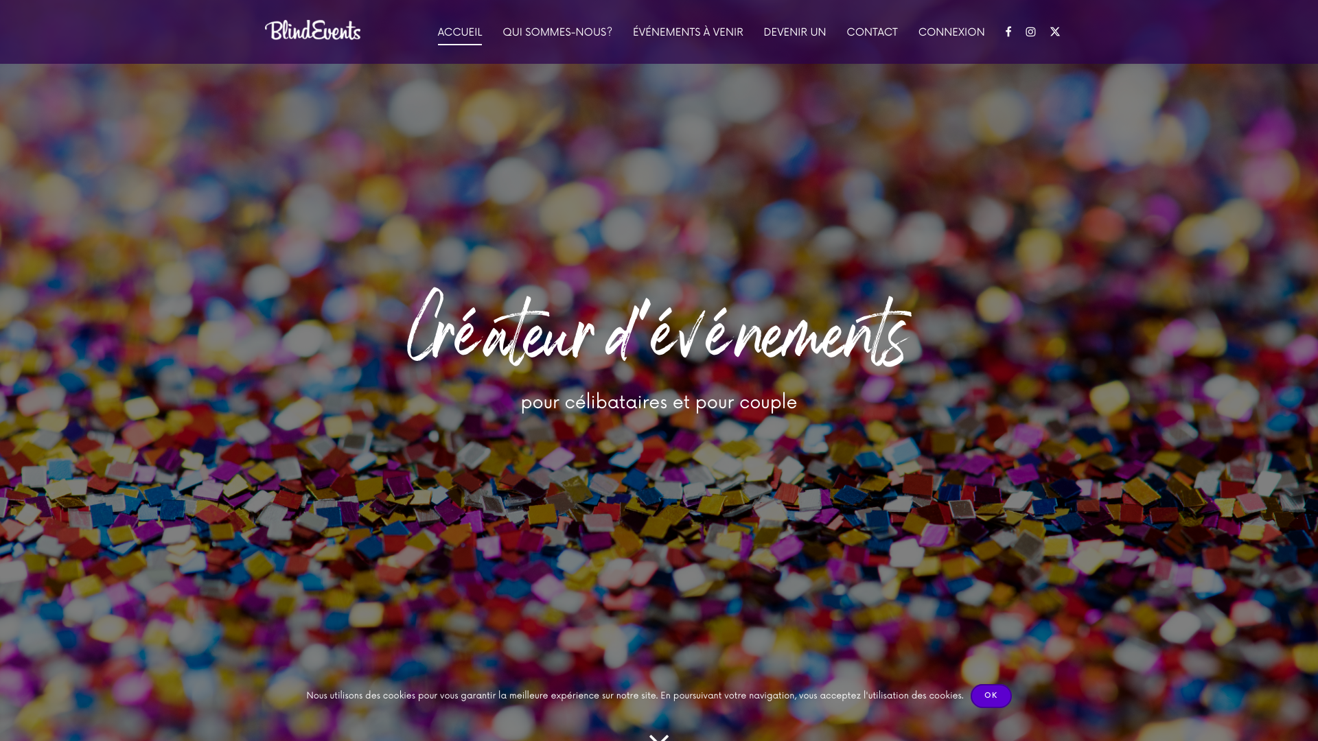 Capture d'écran de Blind Events | Événements pour célibataires et pour couple