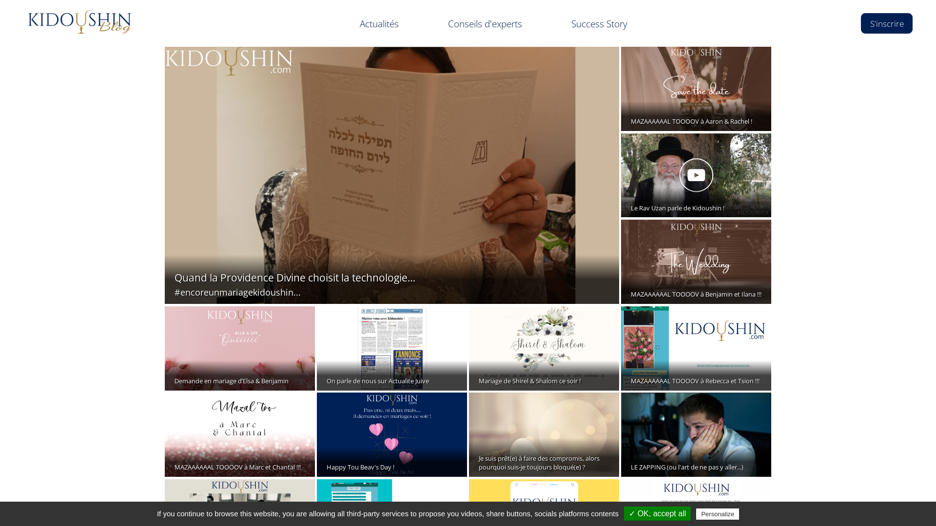 Capture d'écran de Le 1er site de chidouh en ligne
Trouvez votre chidouh sur mesure
trouver son mazal 
La 1ère plateforme internationale francophone de chidouh en ligne 
