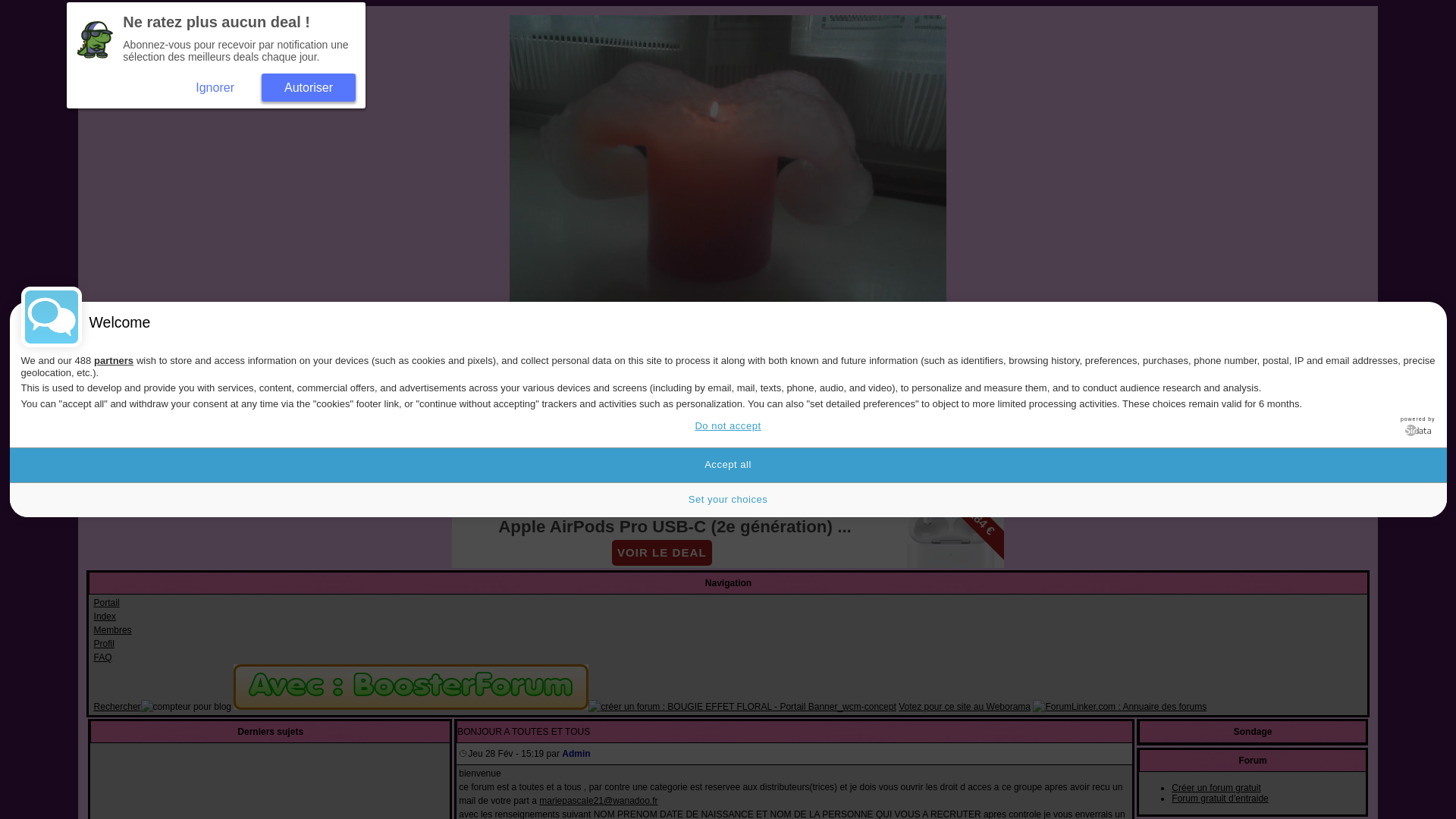 Capture d'écran de Bougie effet floral