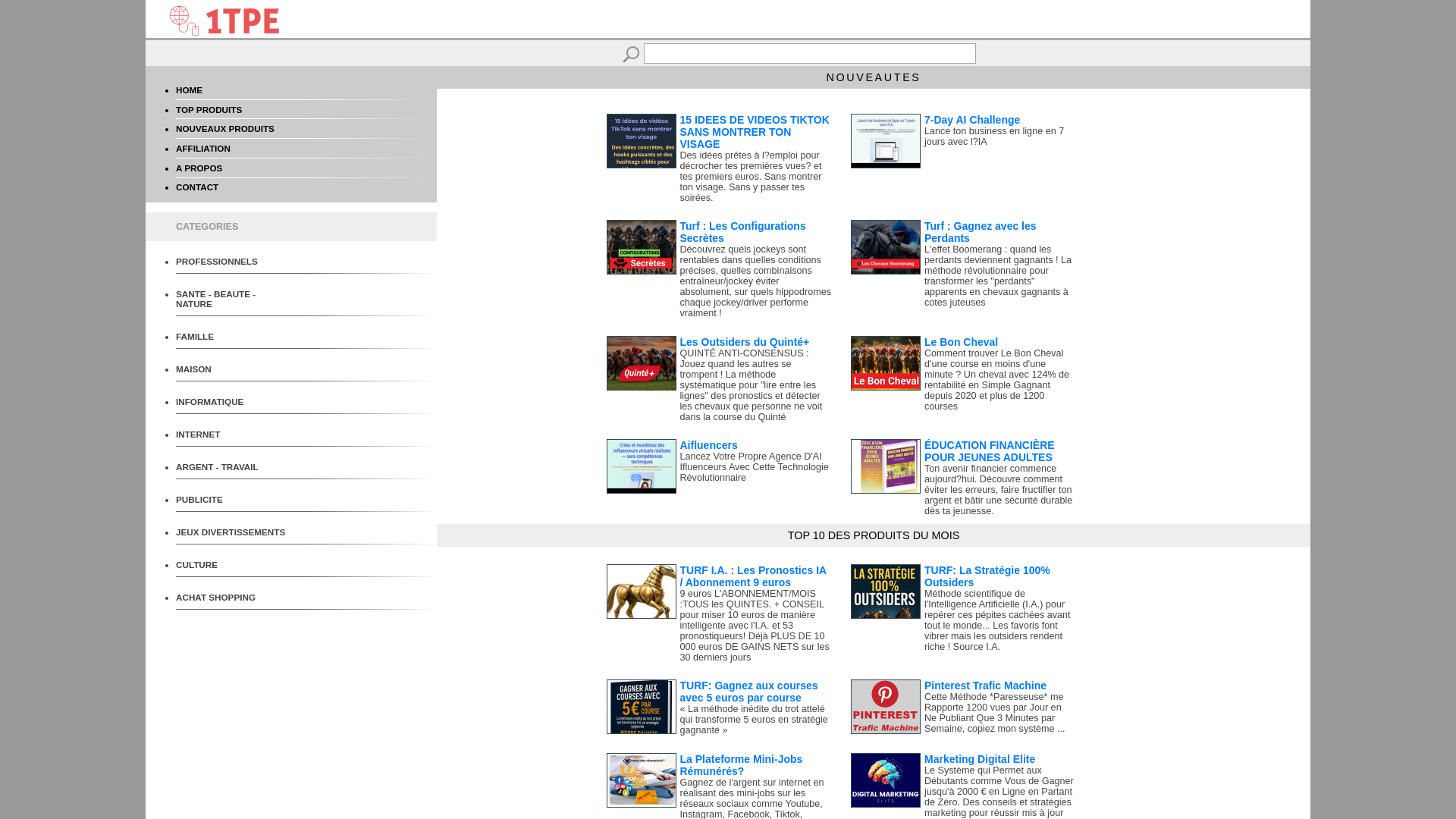 Capture d'écran de Selection des meilleures produits virtuels pour vous sortir de tous vos tracas quotidiens