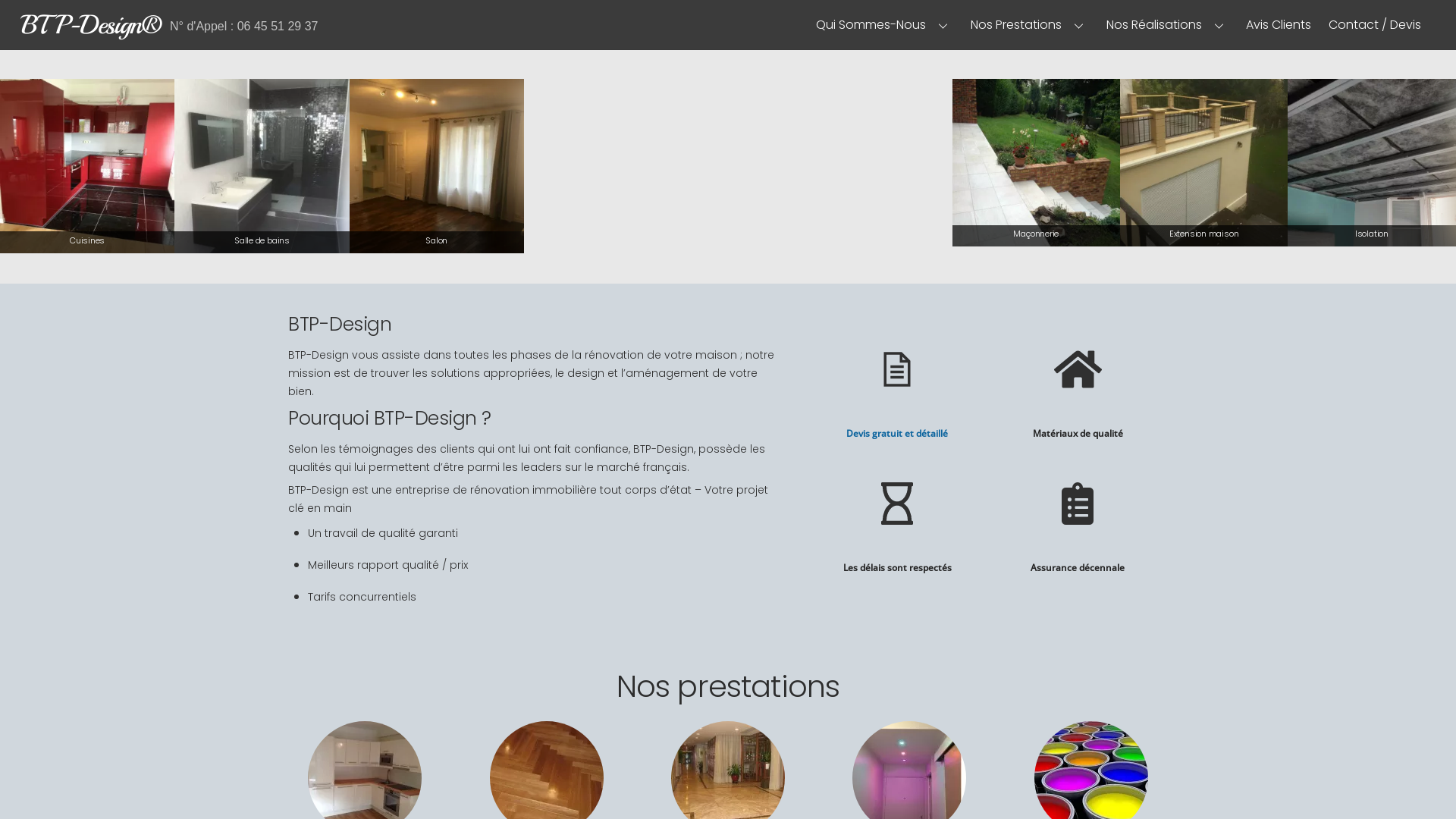Capture d'écran de Entreprise de rénovation studio et appartement paris