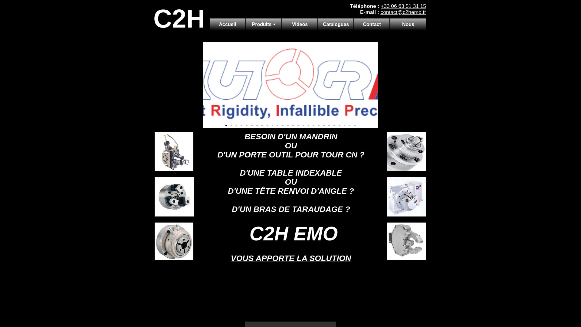 Capture d'écran de Equipement de tours et centres en moyens de serrage et usinage de haute précision