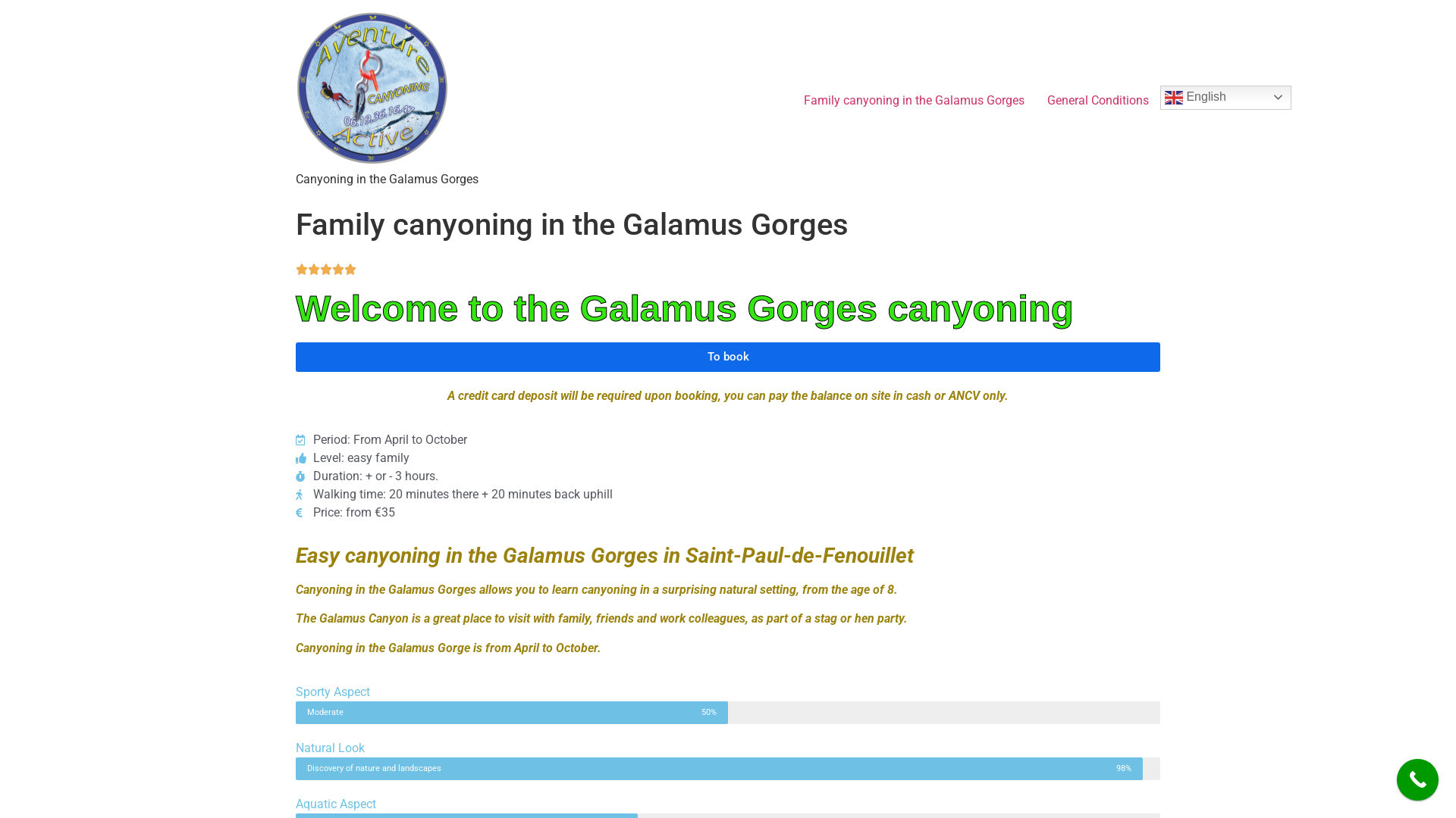 Capture d'écran de Canyoning aux gorges de Galamus