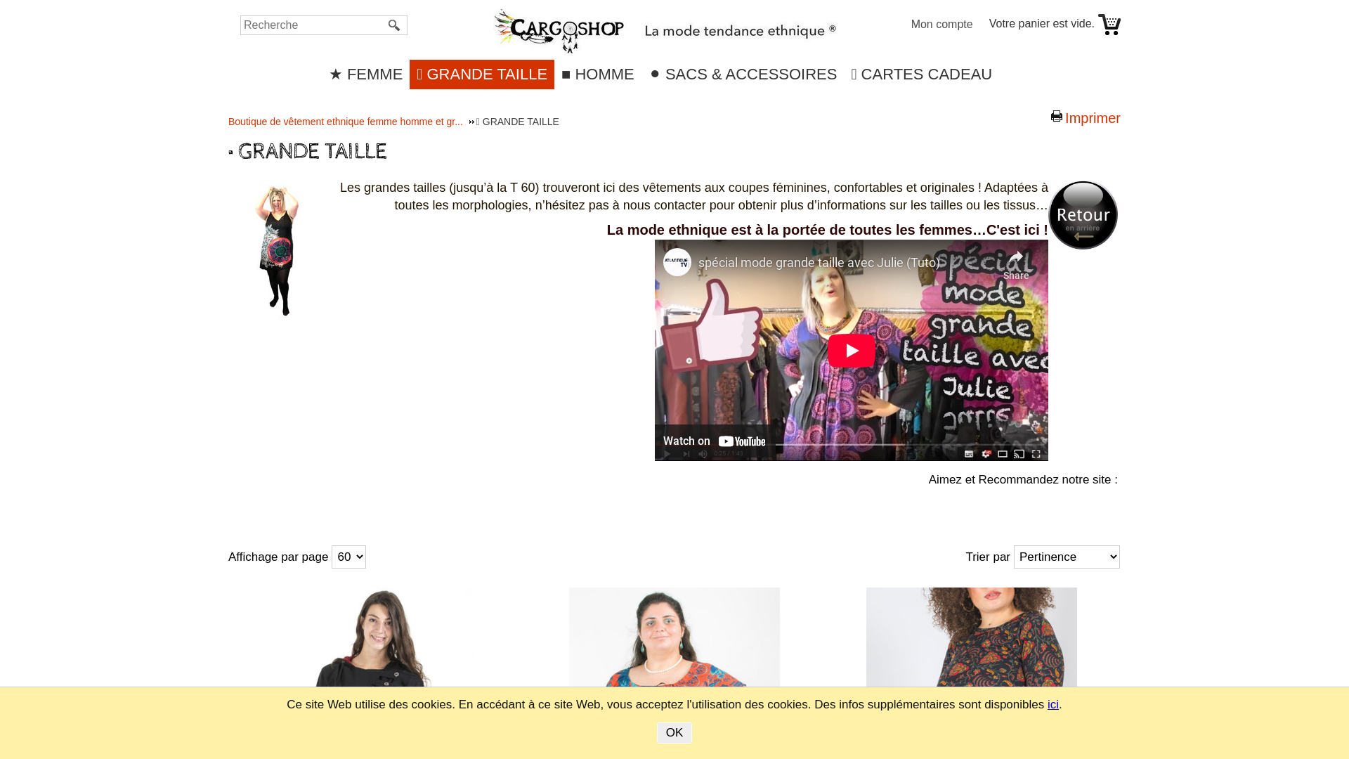 Capture d'écran de Grande taille -  vêtements ethniques femme spéciale grande taille