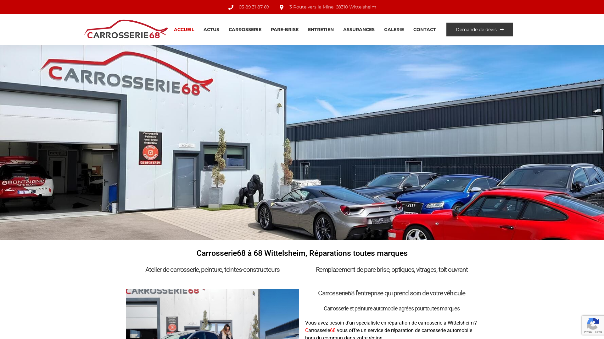 Capture d'écran de CARROSSERIE 68 – WITTELSHEIM