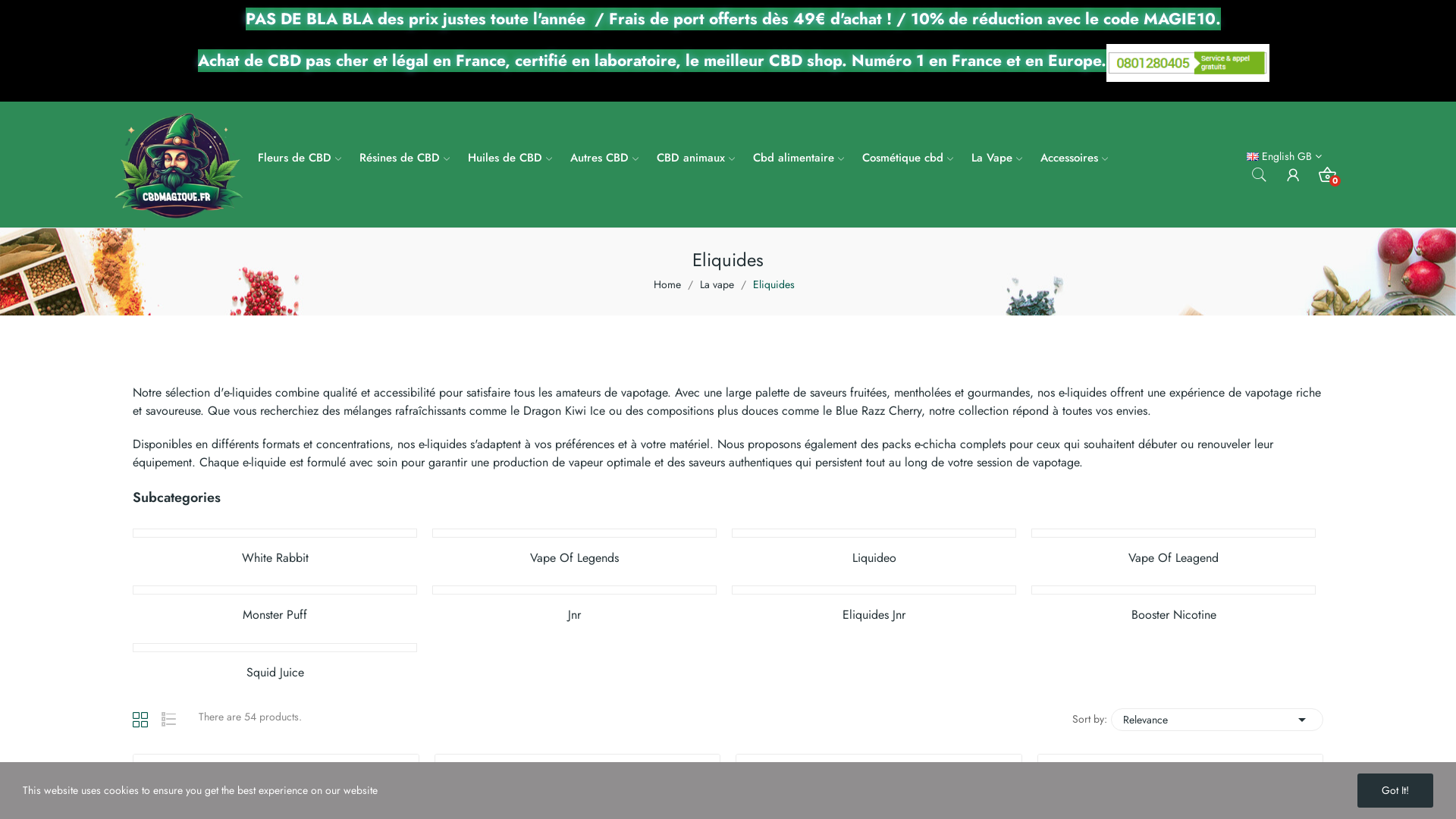 Notre sélection d'e-liquides combine qualité et accessibilité pour satisfaire tous les amateurs de vapotage. Avec une large palette de saveurs fruitées, mentholées et gourmandes