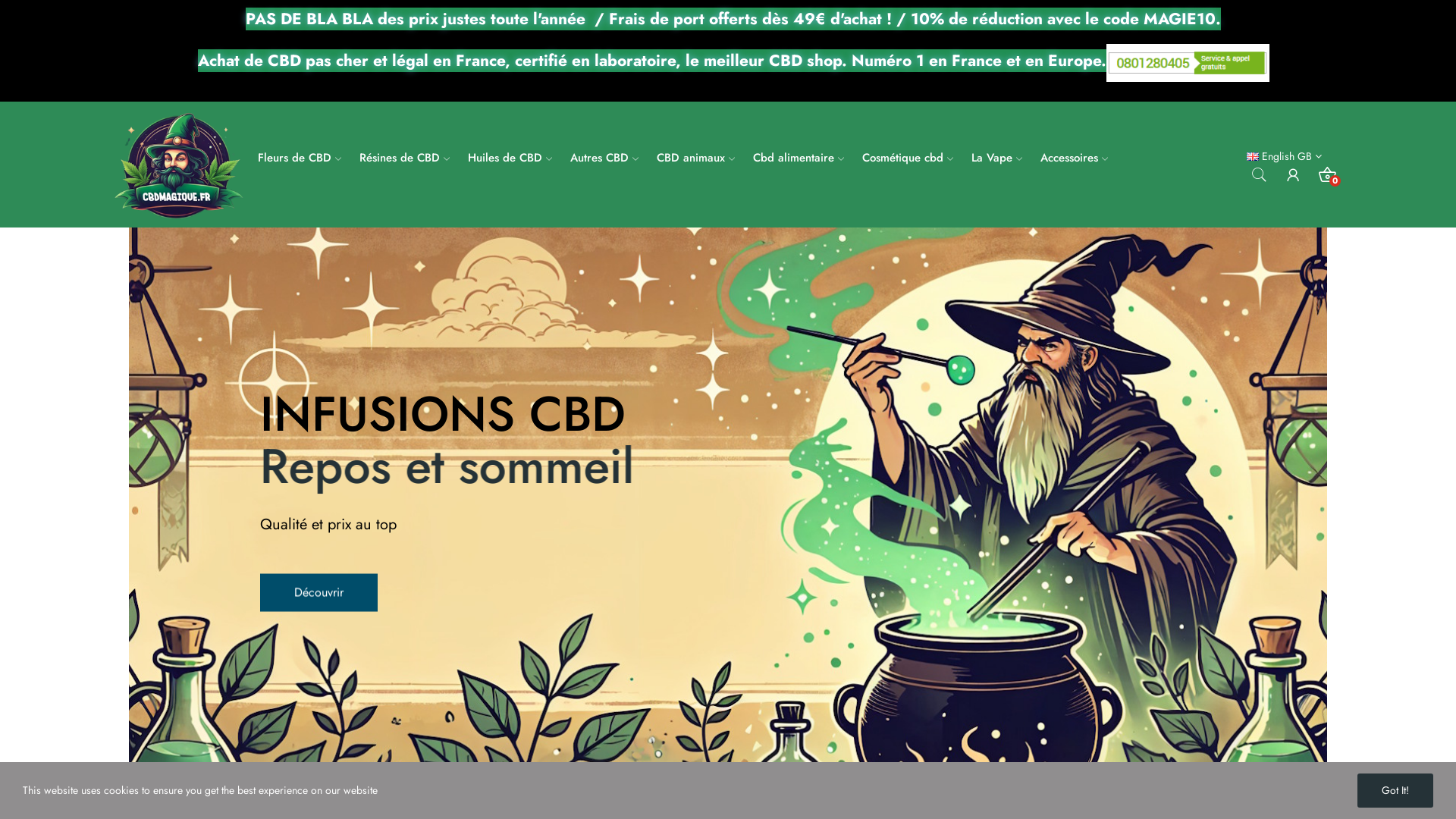CBD Magique : Boutique en Ligne de Produits CBD Naturels – Huiles, Fleurs, Résines et Infusions de Qualité Supérieure, cent pour cent légal.