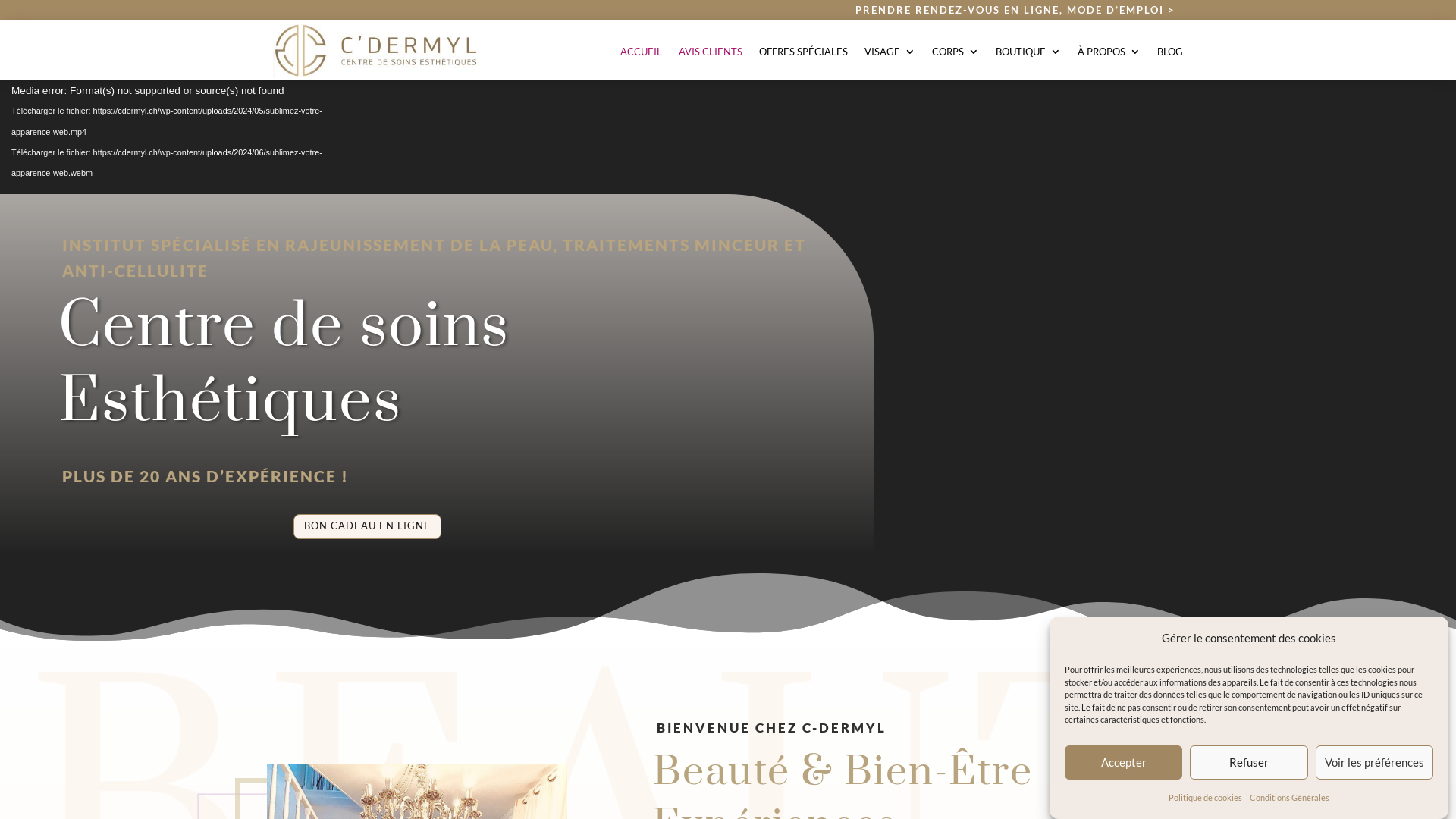 Capture d'écran de Votre institut de beauté et de bien-être pour elle et lui