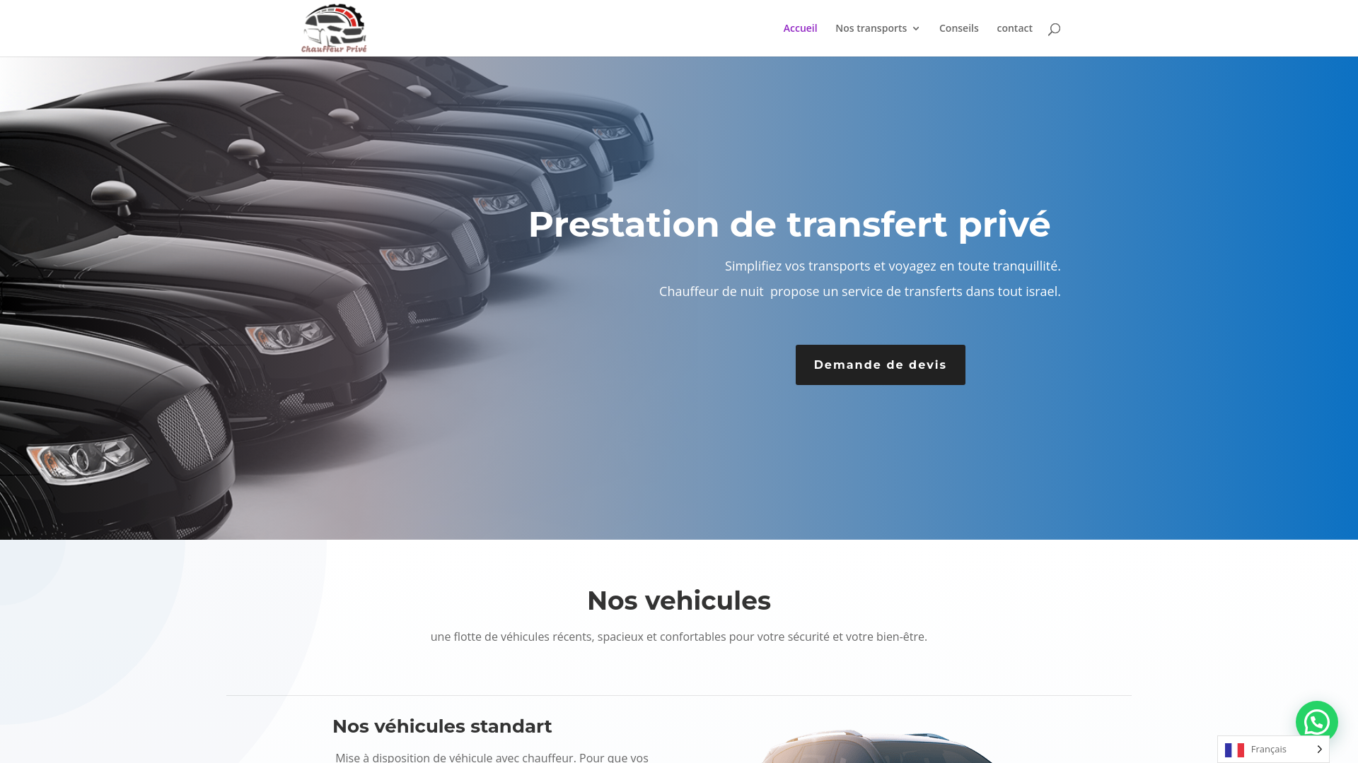 Capture d'écran de Chauffeur privé pour transfert aeroport ben gourion israel 