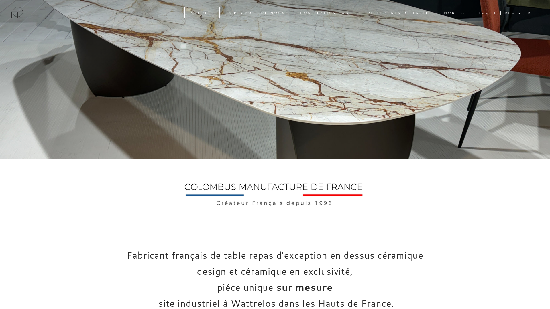 Capture d'écran de COLOMBUS MANUFACTURE DE FRANCE