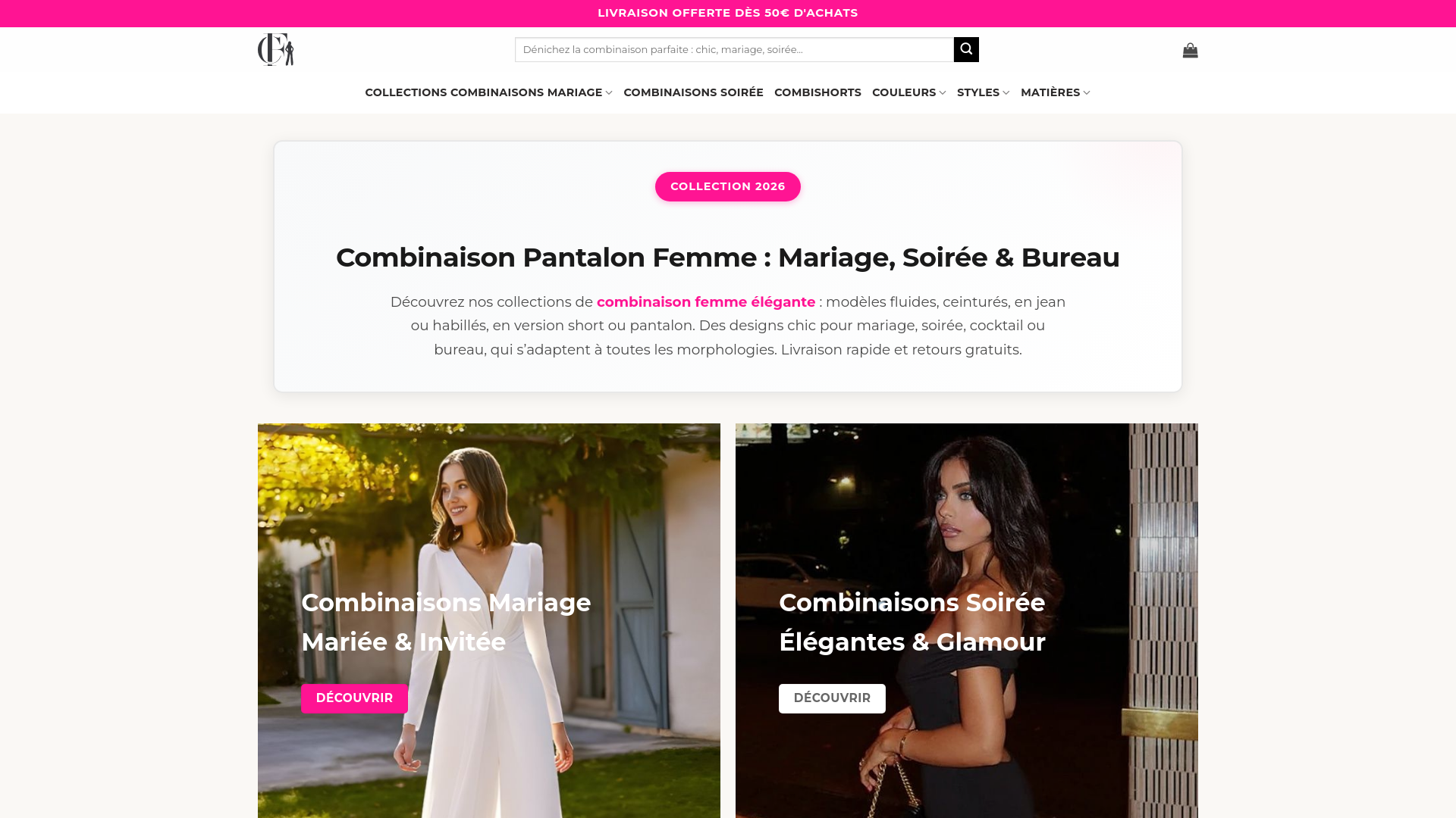 Combinaison femme élégante