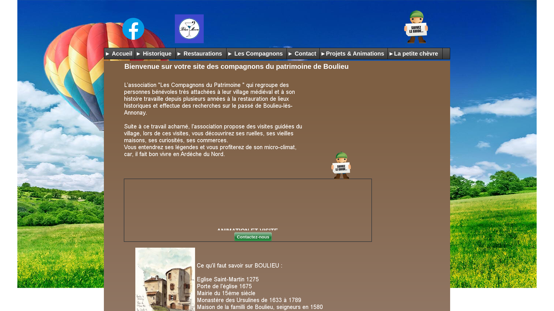 Capture d'écran de Les compagnons du patrimoine de boulieu