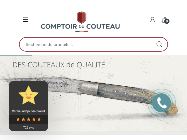 Capture d'écran de Comptoir du couteau