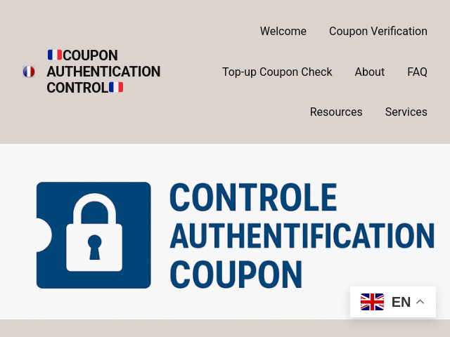 Controle authentification coupon