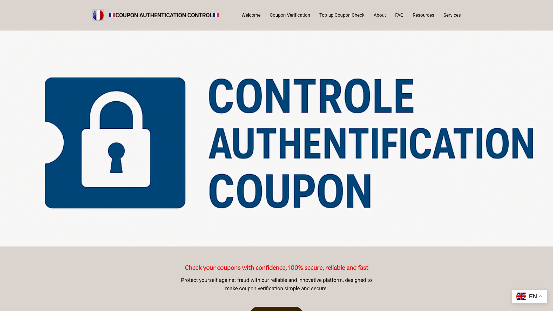 Controle authentification coupon