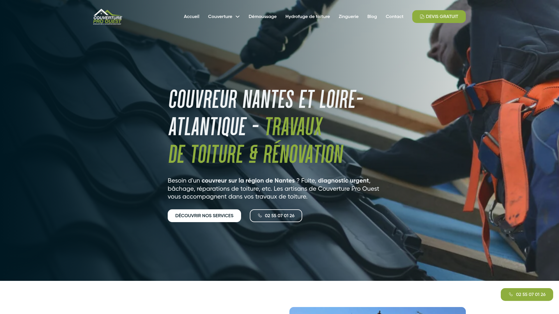 Couvreur Nantes & Loire-Atlantique — Couverture Pro Ouest 44