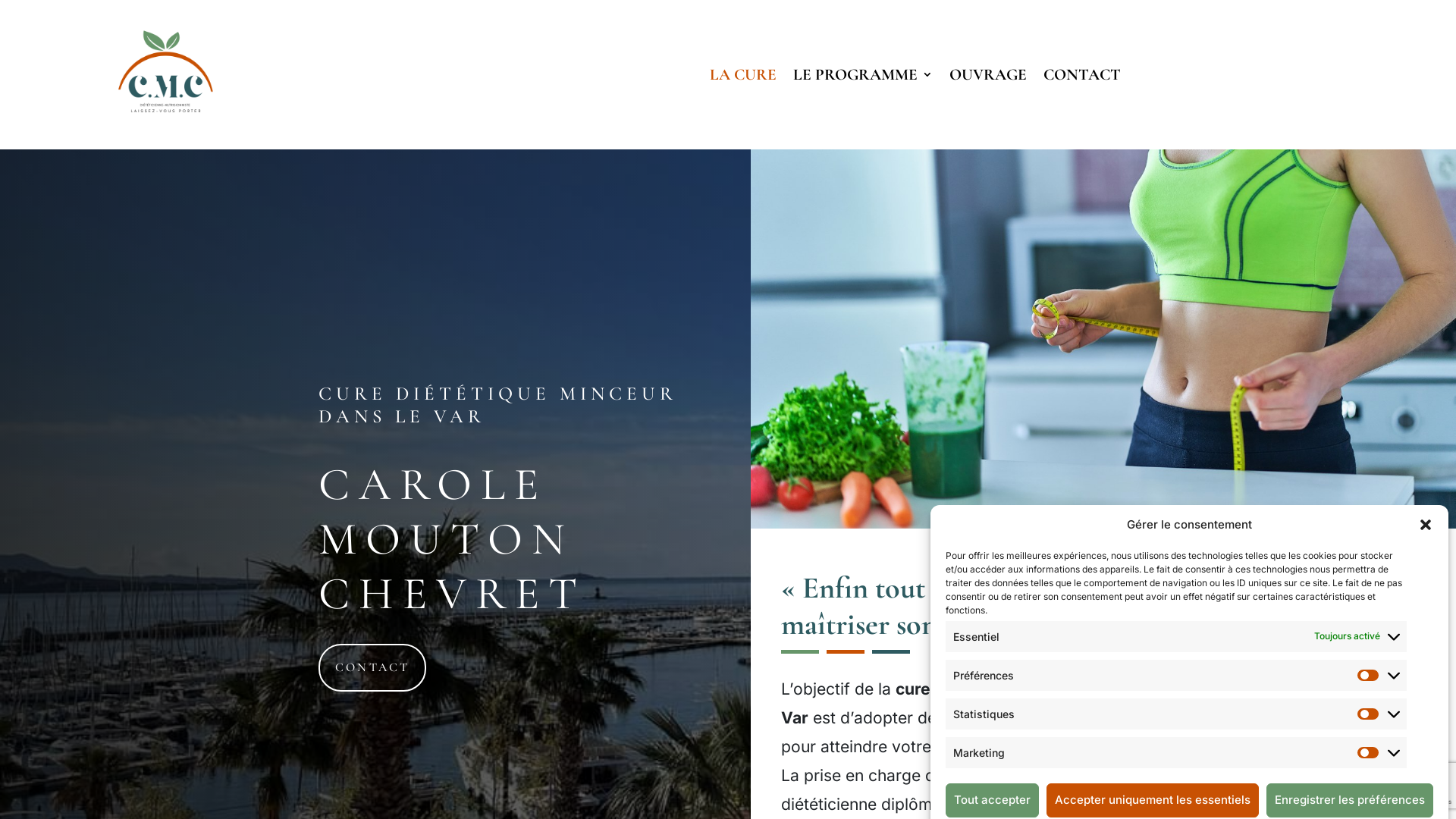 Capture d'écran de Cure diététique personnalisée à Bandol : programme d'amaigrissement avec hébergement luxueux, cours de cuisine et suivi nutritionnel