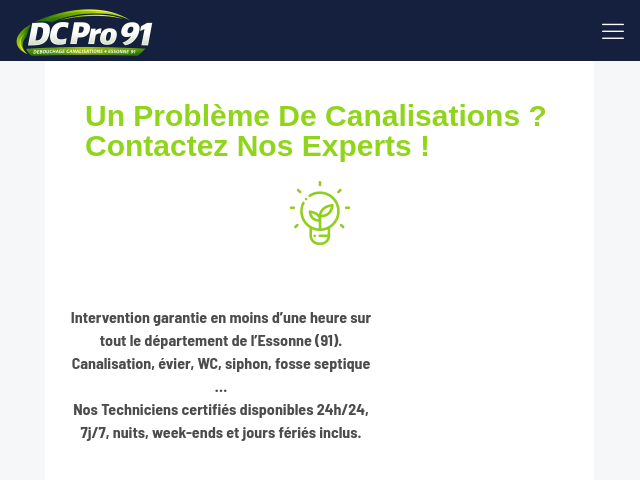 D&eacute;bouchage Canalisation Essonne 91 - Urgence 24/7 | DC Pro 91