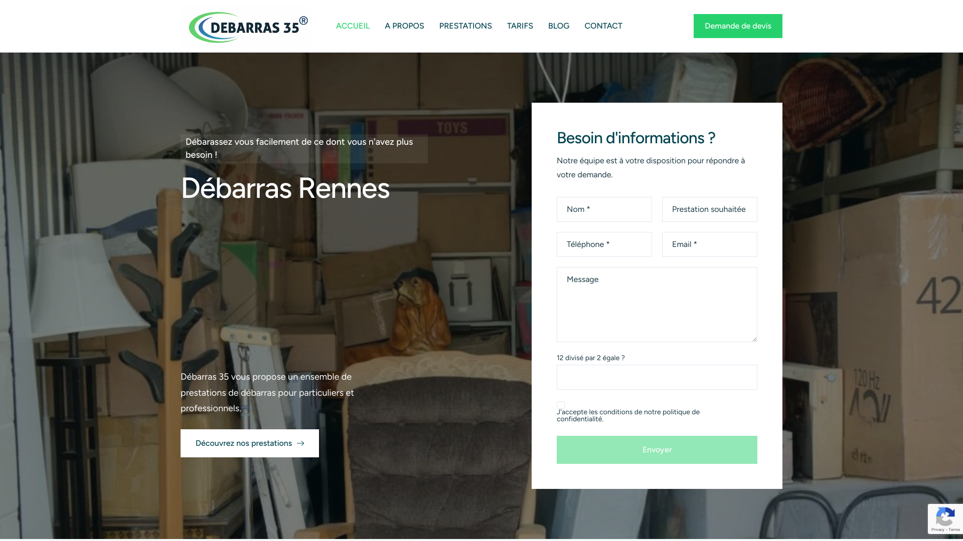 Capture d'écran de Débarras à Rennes |Vide grenier Rennes|débarras 35