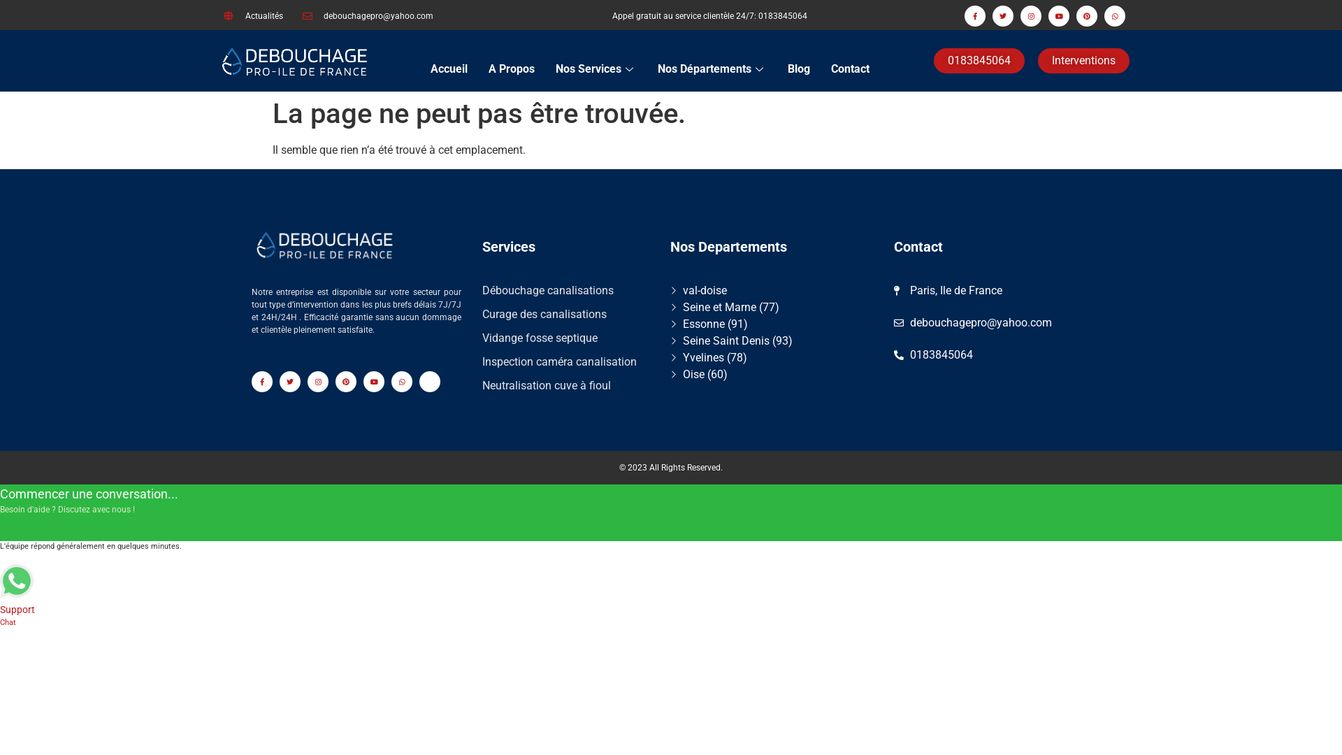Debouchage canalisation paris et ile de france 