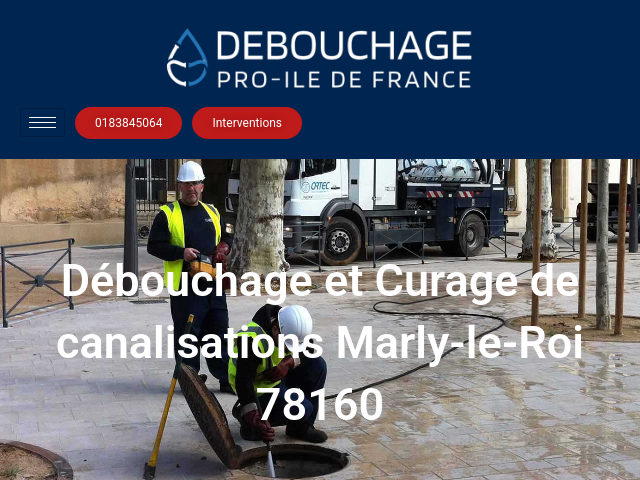 D&eacute;bouchage Canalisation Marly-le-Roi 78160 - Urgence 24/7