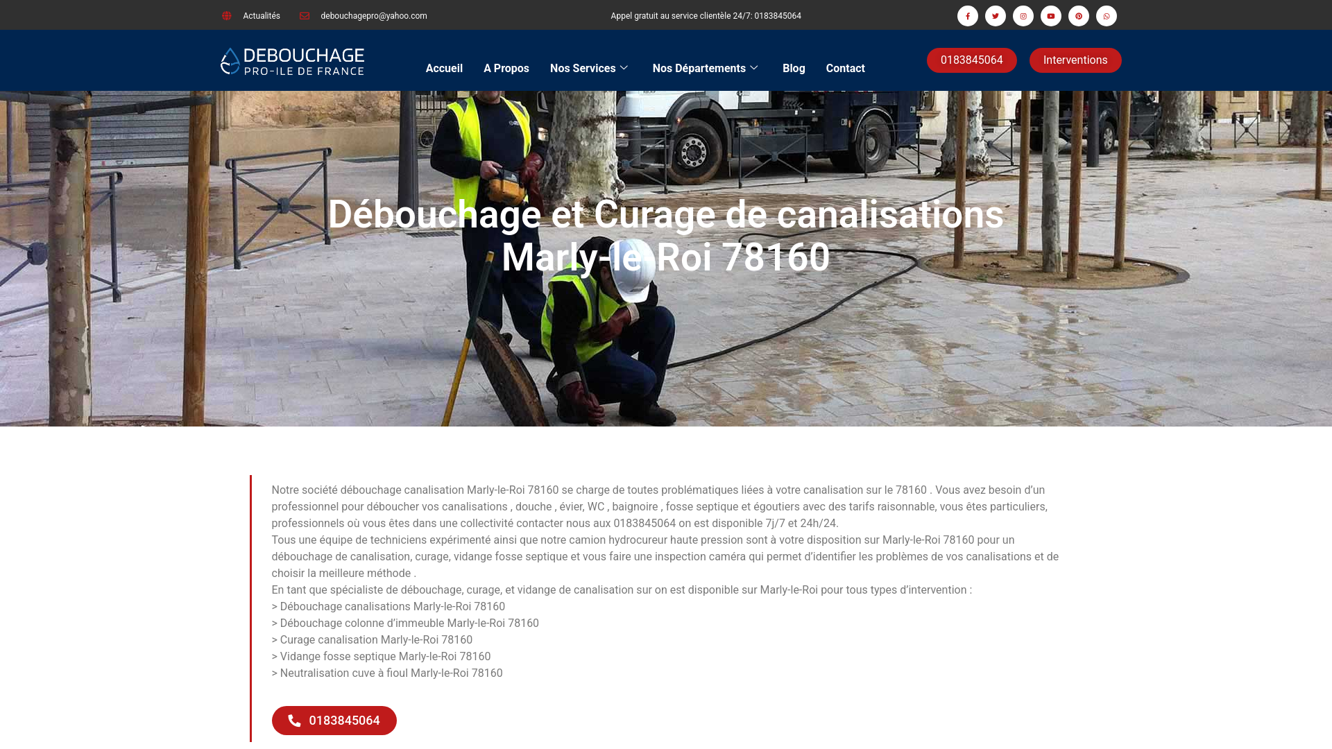 Aperçu de Débouchage Canalisation Marly-le-Roi 78160 - Urgence 24/7