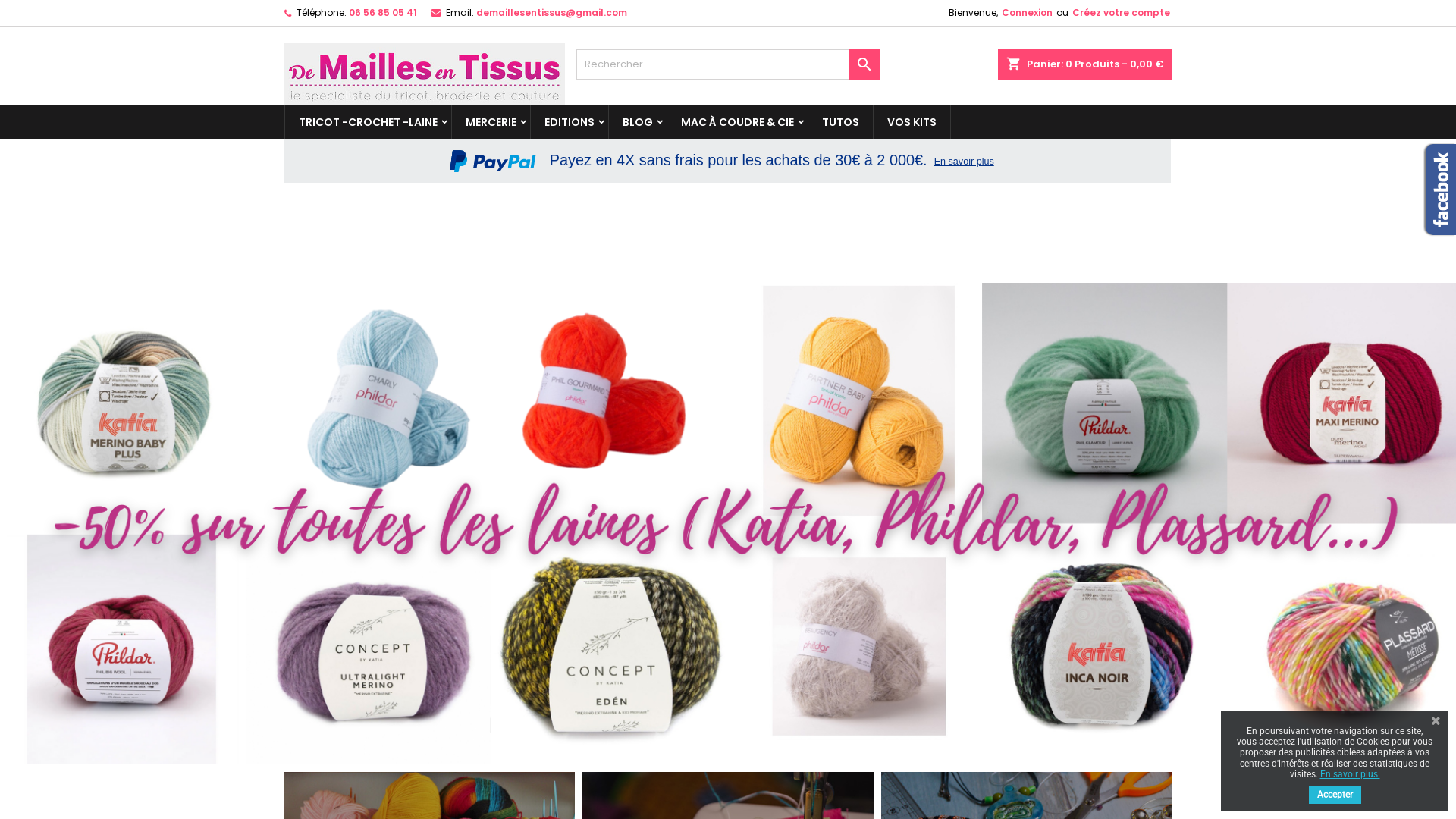 Capture d'écran de De Mailles En Tissus