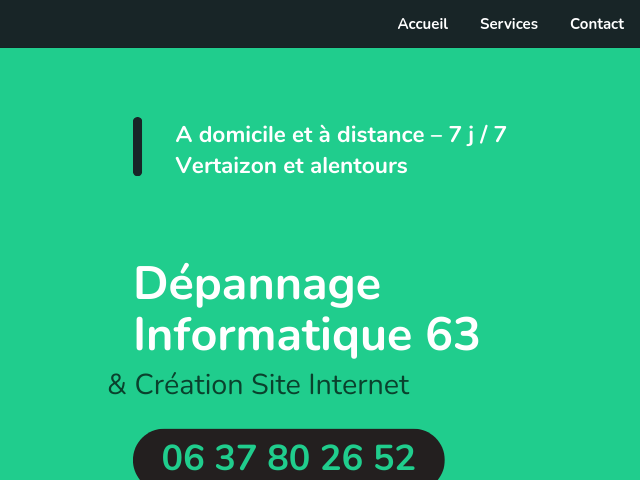 D&eacute;pannage informatique &agrave; domicile & cr&eacute;ation de site internet