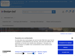 Entreprise Française et commerce physique depuis 2011. Expédition des produits en stock le même jour avant 11:00. Design-LED et 1er distributeur de produits LED pour professionnels.

