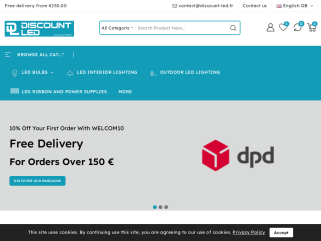 Discount-led is an online shop specialising in LED lighting, offering a wide range of products such as bulbs, panels, spotlights and downlights. 